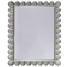 Eliza Silver Leaf Rectangular Wall Mirror