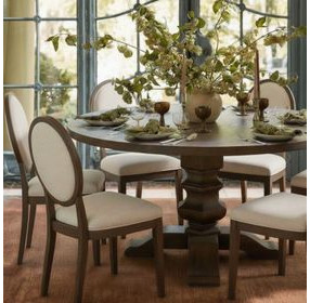 Emerson Dark Brown Round 54" Dining Table
