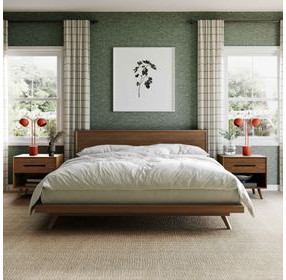 Emery Walnut Platform Bedroom Set