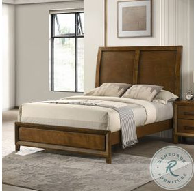 Ballard Walnut Brown Full Sleigh Bed