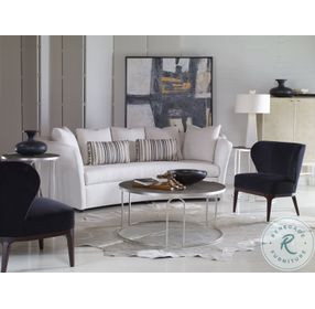 Thaxton Charcoal Faux Shagreen And Silver Leaf Cocktail Table