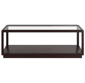 Glaze Cola Rectangular Glass Top Occassional Table Set