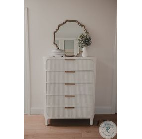 Harbor Point Reed Timeless Clean White 5 Drawer Chest
