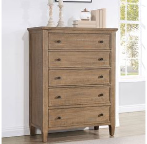 Riverdale Brown Metal 5 Drawer Chest
