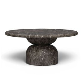 Cynthia Dark Emperador Outdoor Round Coffee Table