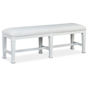 Crownfall Whisper White Upholstered Bench