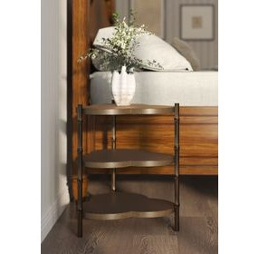 Eave Brown and Gold Free Form Accent Table