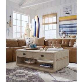 Sunset Cove Sanibel Brown Rectangular Cocktail Table