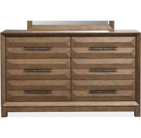 Callisto Bourbon Brown 6 Drawer Dresser
