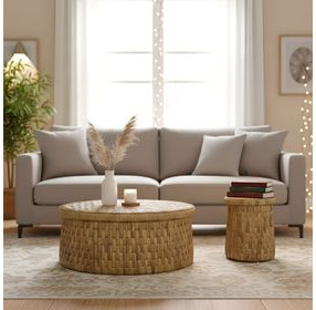 Palmera Natural Round Occassional Table Set