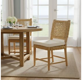 Ashbury Natural Upholstered Dining Chair Set of 2