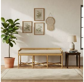 Caldera Natural Upholstered Bench