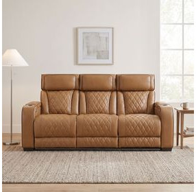 Fairway Brown Double Power Reclining Sofa