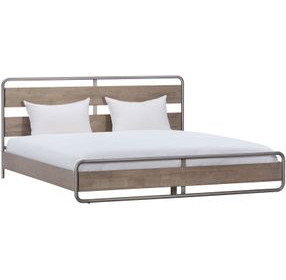 Zest Natural Oak and Gray Platform Bedroom Set