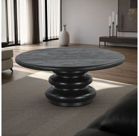 Bakio Black Round Cocktail Table