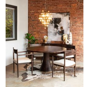 Provence Dark Sienna and Gray Upholstered Dining Chair