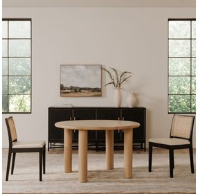 Milo Light Oak Round Dining Room Set