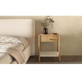 Millie Natural 1 Drawer Nightstand