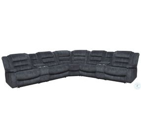 Emberton Misty Storm Performance Fabric 7 Piece Modular Reclining Sectional