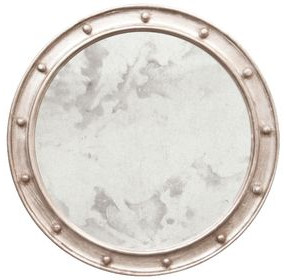 Federal Silver Leaf Round Wall Mirror