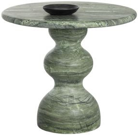 Emilio Sage 34" Round Concrete Top Outdoor Bistro Table