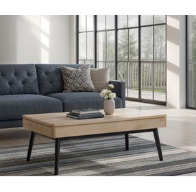 Craftsman Ridge Driftwood and Black Rectangular Lift Top Occassional Table Set