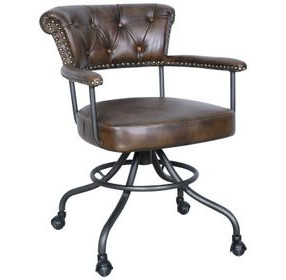 Brisbane Antique Whiskey Leather Office Chair