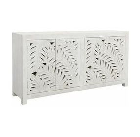 Isla Distressed White 4 Door Sideboard