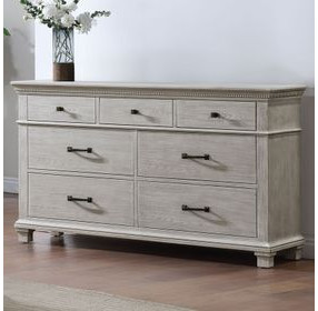 Silver Sands Gray 7 Drawer Dresser