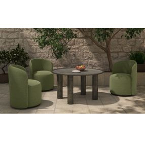 Deacon Deep Bronze Outdoor Round Dining Room Set