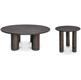Deacon Deep Bronze Outdoor Round Occasional Table Set