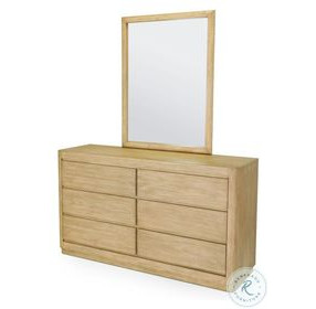 Oakridge Stylish Weathered Tan Natural 6 Drawer Dresser