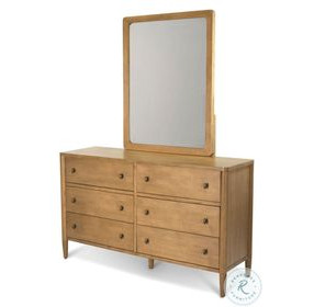 Maplewood Warm Maple 6 Drawer Dresser
