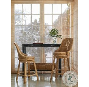 Antibes Wicker Swivel Counter Height Stool
