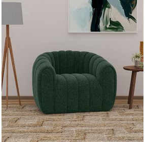 Stacy Hunter Green Upholstered Swivel Chair