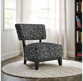 Aveni Black Upholstered Accent Chair