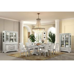 Stella Mia Ivory Extendable Rectangular Dining Room Set