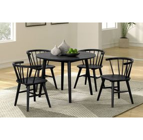 Yate Black Round Dining Room Set