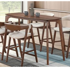 Ebikon Walnut Oval Counter Height Dining Room Set