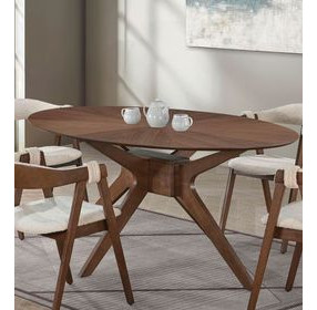 Ebikon Walnut Oval Dining Room Set
