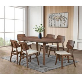 Narvik Walnut Oval Dining Room Set