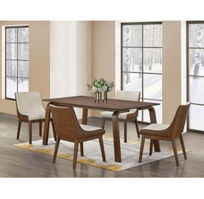 Viken Walnut Rectangular Dining Room Set