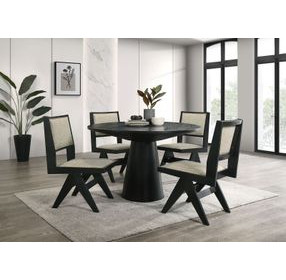 Tottenham Black 48" Round Dining Table