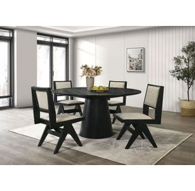 Tottenham Black 59" Round Dining Table