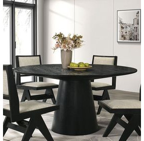 Tottenham Black 59" Round Dining Room Set