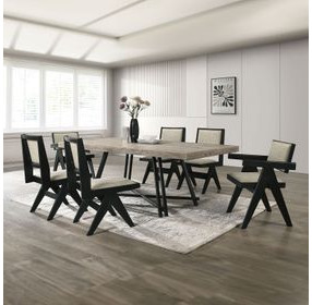 Tottenham Black 84" Rectangular Dining Table