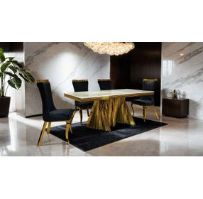 Basilicata Gold 79" Rectangular Dining Room Set
