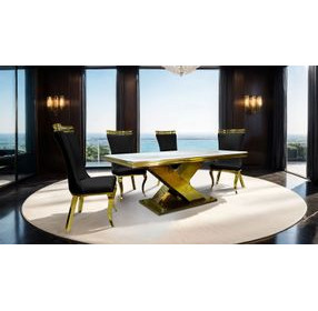 Palazzo Gold Rectangular Dining Room Set