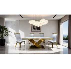 Palazzo Silver and Gold Side Chair Set of 2