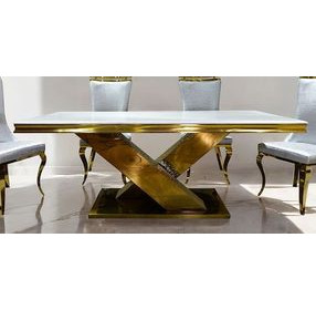Palazzo Gold Rectangular Dining Room Set